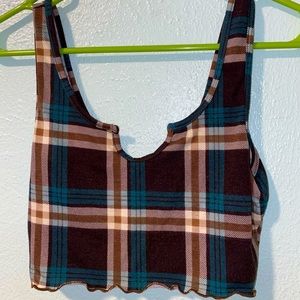 Plaid Crop Top! Size Small